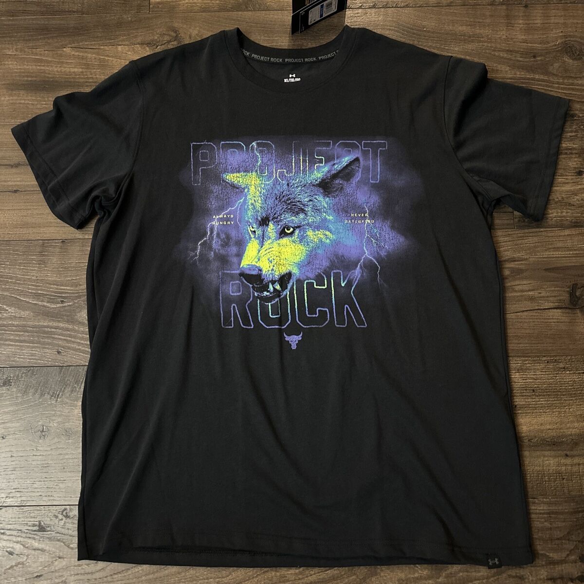 NWT Under Armour Project Rock Shirt Mens XL Hungry Statement NWT Under Armour Project Rock Shirt Mens XL Hungry Statement