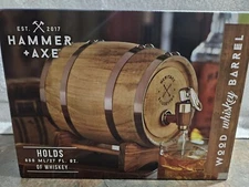 DASHING FINE GIFTS MINI WHISKEY BARREL 27 FL OZ 800 ML WOODEN BRAND NEW 