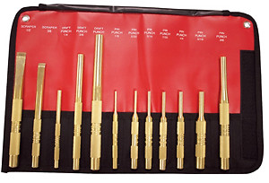 Mayhew Steel Products 67012 12 Piece Brass Punch & Scraper SAE Set