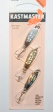 3 acme kastmaster jigs lures spoons jigging spoon 1/8oz chrome gold silver blue