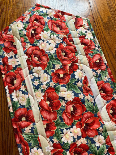 Handcrafted-Quilted Table Runner- Spring Is Here -Poppies NEW 2025 Other Flowers