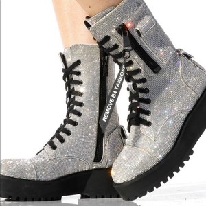 dolls kill rhinestone boots