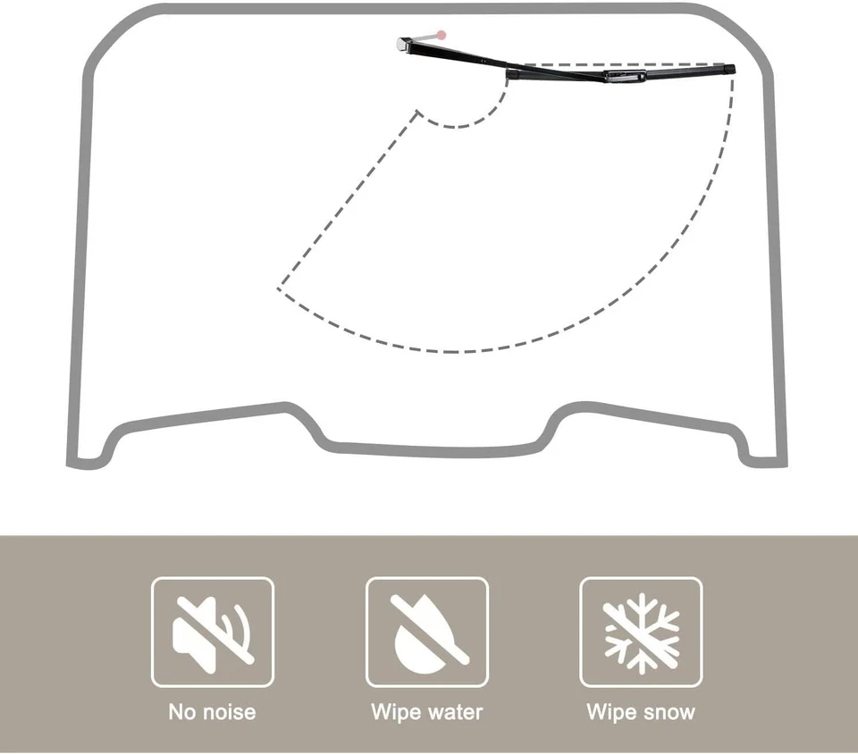 Limpiaparabrisas manual universal 2 piezas para Polaris RZR 1000 X3 Foto 3 de 4