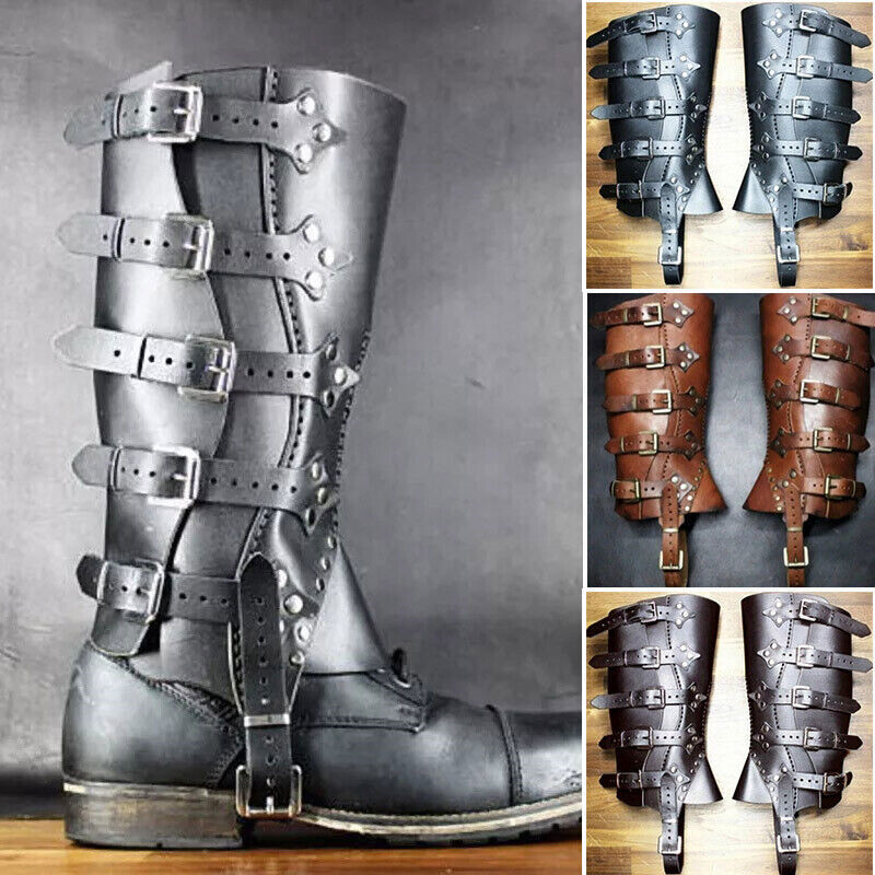 Steampunk Accessories Pirate Boot Covers Faux Leather Medieval