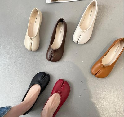 Womens Fashion Tabi Split Toe Slip On Ballerinas Ballet Flat Shoes 2023