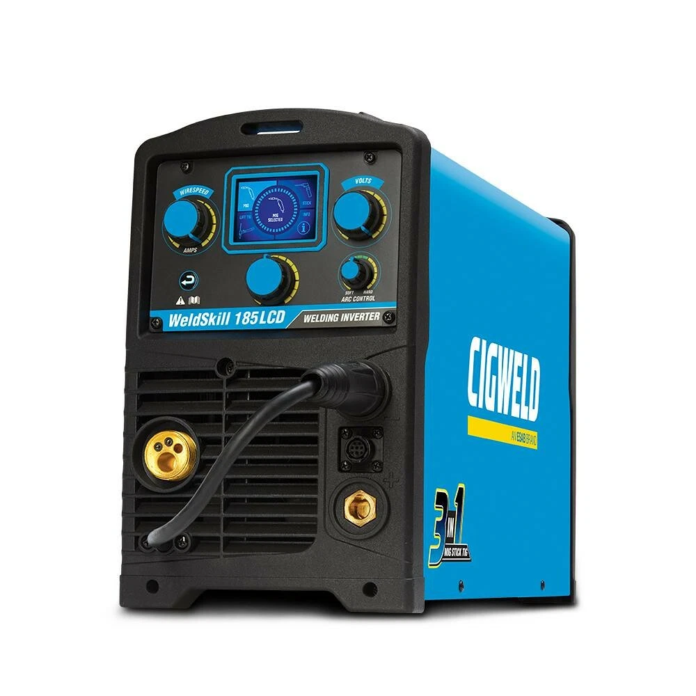 Cigweld Weldskill 185 LCD Welder Mig Torch Tig Torch Stick