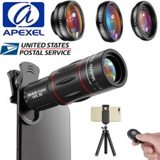 APEXEL Zoom Optical HD Lens Monocular Telescope  Tripod  Clip for Cell Phone