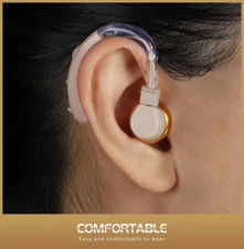 1x Hearing Aid Hearing Amplifier Ear Sound Voice Amplifier Battery Power Sale