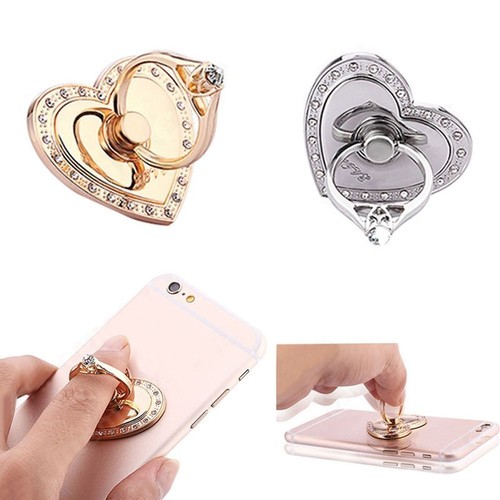 Universal 360 Rotating Finger Ring Stand Holder For Cell Phone Tablet - HEART - Picture 9 of 13