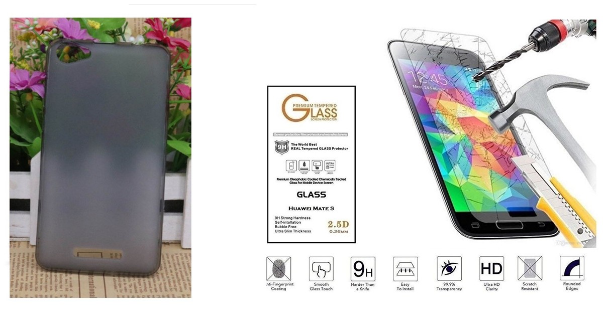 Custodia In Gel Silicone TPU + Pellicola Vetro Temperato 9H Per Wiko Lenny 3/III Max E Jerry Max – Nero, Antiurto, Anti-graffio