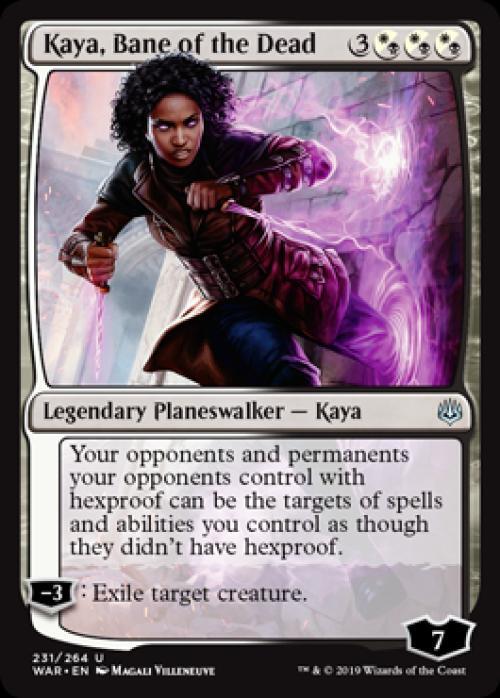 MTG - Kaya, Bane of the Dead - War of the Spark - Light Play - Normal