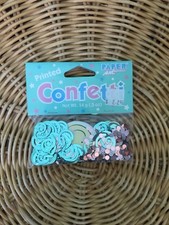 baby shower confetti / blue and pink / gender reveal / baby faces gender neutral