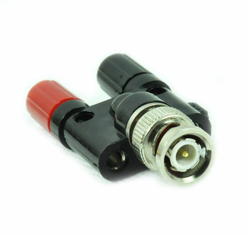 JRLink BNC Male Plug to 2 x 4mm Banana female Socket Binding Post Adapter - Picture 4 of 4