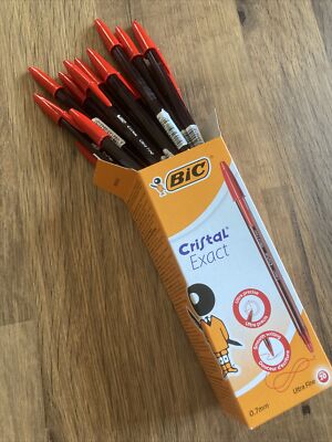 BIC Cristal Original 0,7 mm ULTRAFEIN (GENAU) ROT Kugelschreiber 992604 (BOX 20)