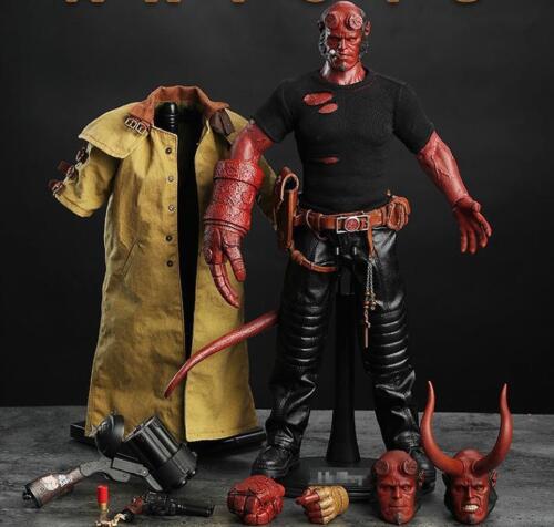 Hellboy Hellman 1/6 Figure Statue w/Replaceable Headsculpt & Hand Pose Resin Toy - Picture 1 of 12