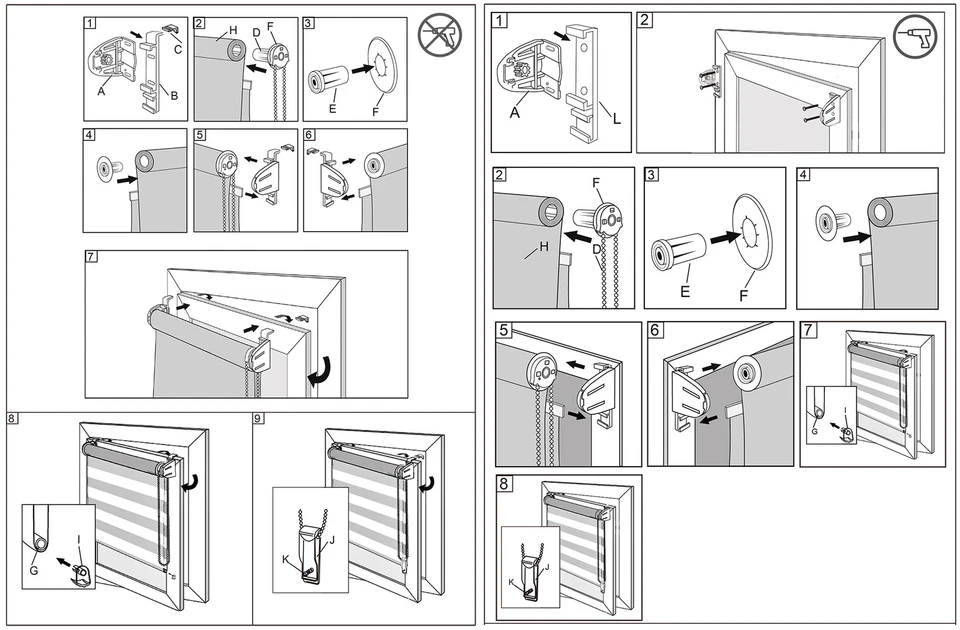 Doppelrollo Duo Rollo Klemmfix ohne Bohren Zebra Seitenzug Fenster Tür #324-a - Bild 2 von 4