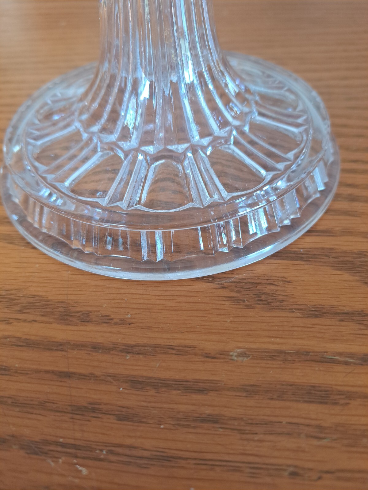 Pattern  Clear Glass Heavy Pressed Glass Pedestal Compote Centerpiece Fruit Bowl