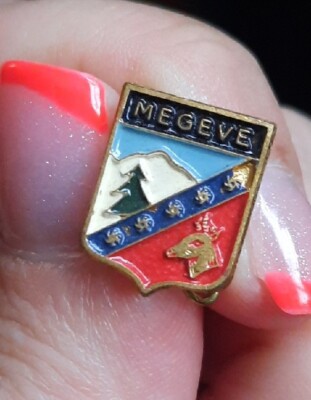 Broche Ancienne émaillée Blason Augis Lyon Thionville - Pièce Vintage En Métal