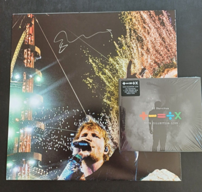 直筆サイン入りポスター付き エドシーラン 2枚組CDアルバム 新品 ED SHEERAN TOUR COLLECTION LIVE SIGNED/AUTOGRAPH FOLDED POSTER