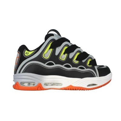 Osiris Men's D3 2001 Low Top Skate Shoes Black/Grey/Orange