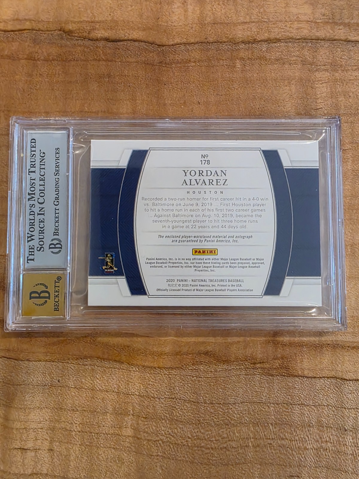 HOF?? 2020 National Treasures Yordan Alvarez Holo Gold On Card Auto /25 view 6