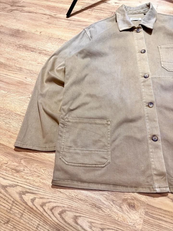 Sobrecamisa Chaqueta Orvis French Chore Marrón Mostaza Estilo Azteca Bordada Para Hombre L Foto 2 de 4