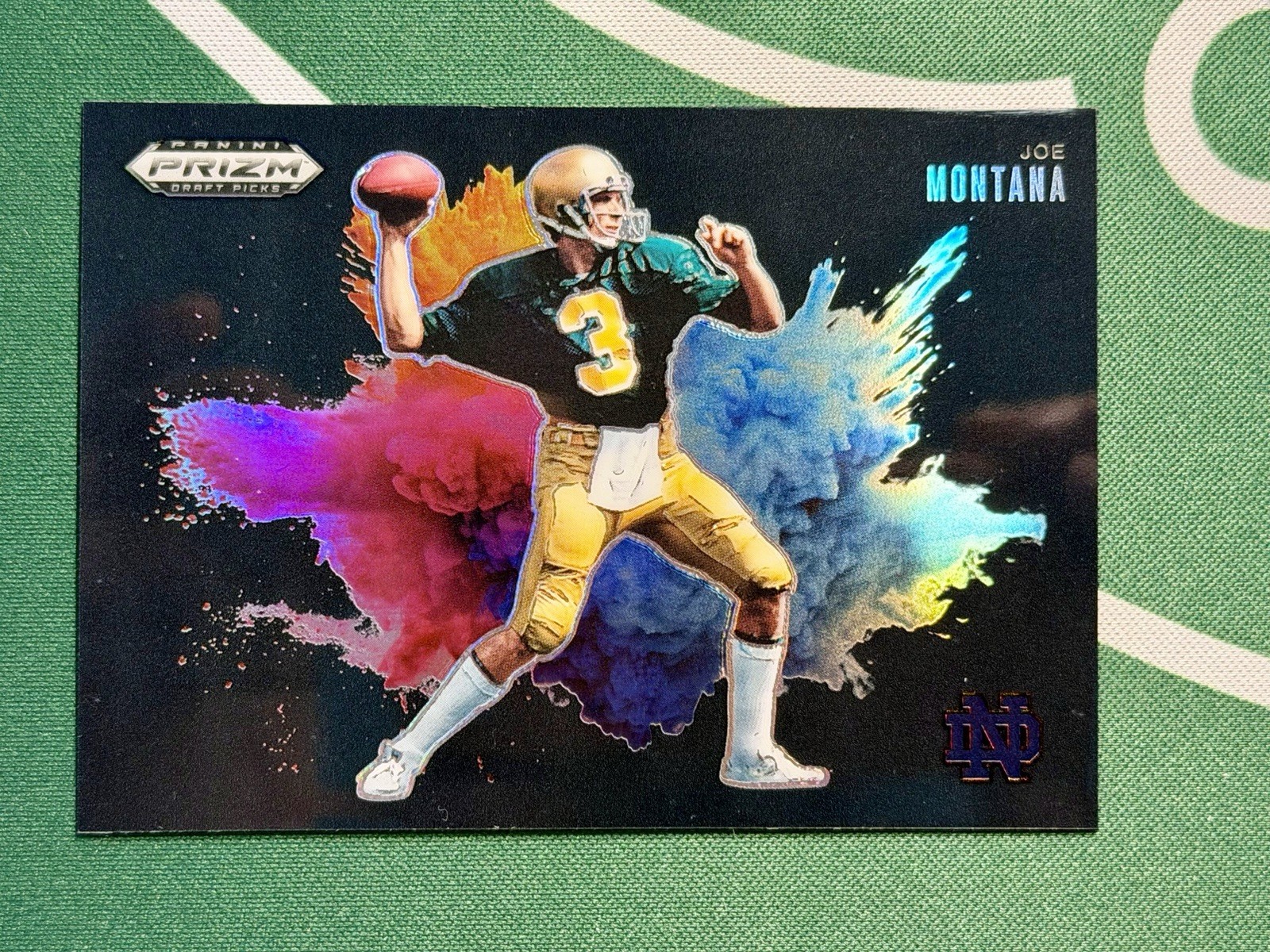 2025 Panini Prizm Draft Black Color Blast Joe Montana