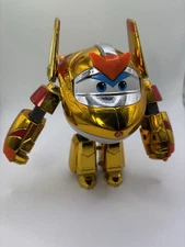 Superwings Golden Boy Transforming Plane Robot Gold Jet Action Figure
