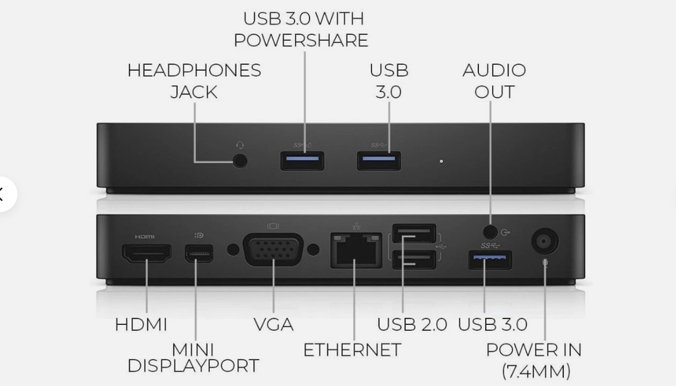 Dell WD15 USB-C Docking Station 130W Dual Monitor HDMI mDP VGA 5x USB 3 ...