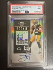 2020 Panini Contenders Optic Jordan Love Auto-Silver Rookie Ticket PSA 9 On Card