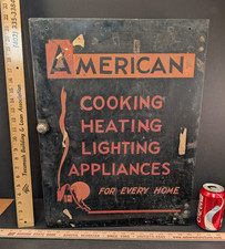 Vintage Stalowa szafka ścienna z półkami American Cooking Heating Appli.