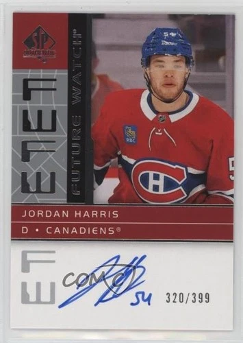 2022 SP Authentic 2002-03 Retro Future Watch /399 Jordan Harris Rookie Auto RC