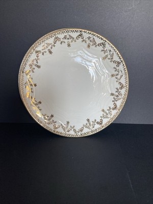 3 James River Pottery 6  Cream Gold China Bread Plates Made In Virginia VA
