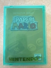 Paper Mario Nintendo N64 Game Cartridge with Manual and Plastic Case. Tested