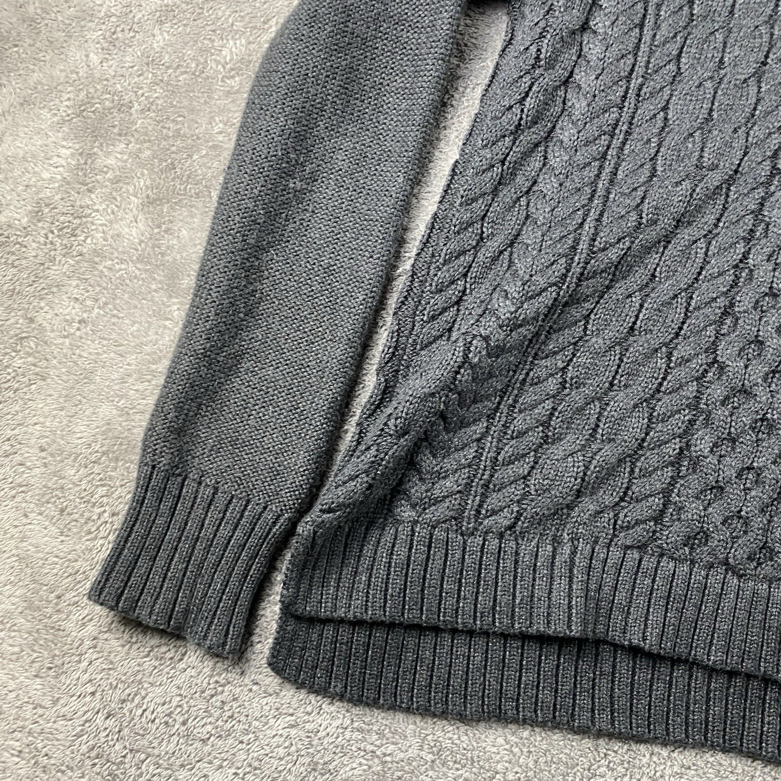 American Eagle Cable Knit Cowl Neck Split He Swea… - image 4