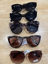 Lot 5 Women  s Sunglasses Cat Eye Oversized UV Protection New