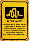 Rattlesnake Warning Aluminum Tin Metal Signs Home Décor, Vintage Decor, 12×8Inch