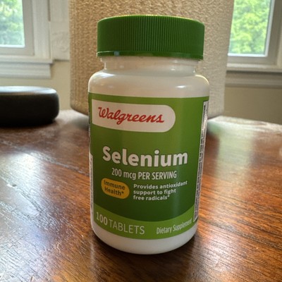 Walgreens Selenium Dietary Supplement 200mg Prostate & Immune Health 100 Tablets