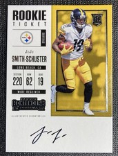 2017 Panini Contenders JuJu Smith-Schuster #327 Rookie Ticket ON CARD AUTO RC. rookie card picture