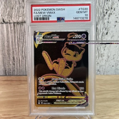2022 Pokémon Mew VMAX (Secret) Tg30/Tg30 Full Art PSA 10 📈🔥 Lost Origins