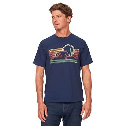 M14181 Marmot Men's Graphic Cotton Tee Arctic Navy Size S