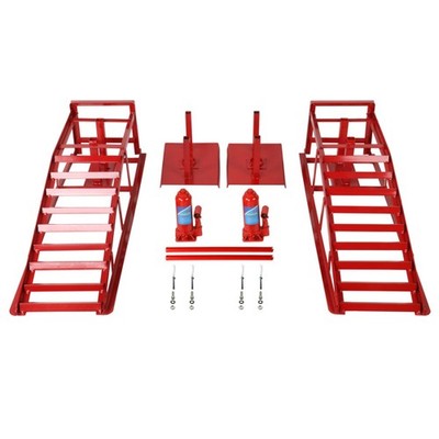 Fit Ford Hydraulic ramp elevator 5 Ton lift height 10-15 inches 1 set of 2 red i