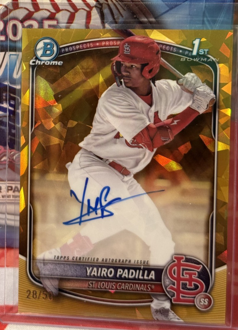 2025 Bowman Chrome Sapphire Yairo Padilla Gold Auto /50