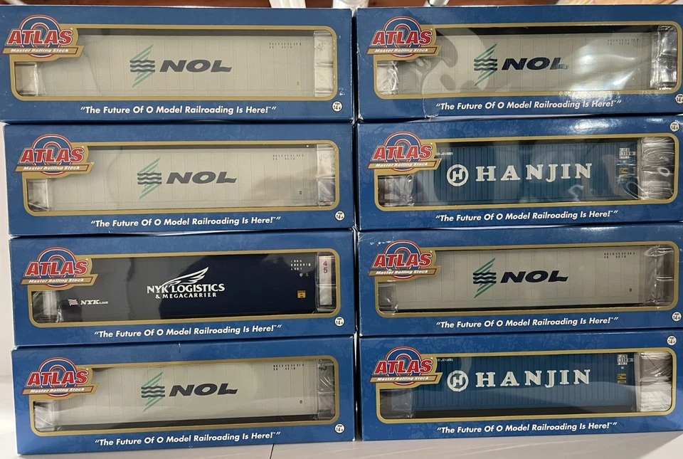 Atlas O Masterline 40' and 45' Intermodal Shipping Container Assortment 16 Items - Image 3 of 4