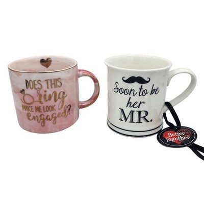 Does This Ring Make Me Look Engaged & Soon To Be Her Mr. Ceramic Coffee Tea Mugs