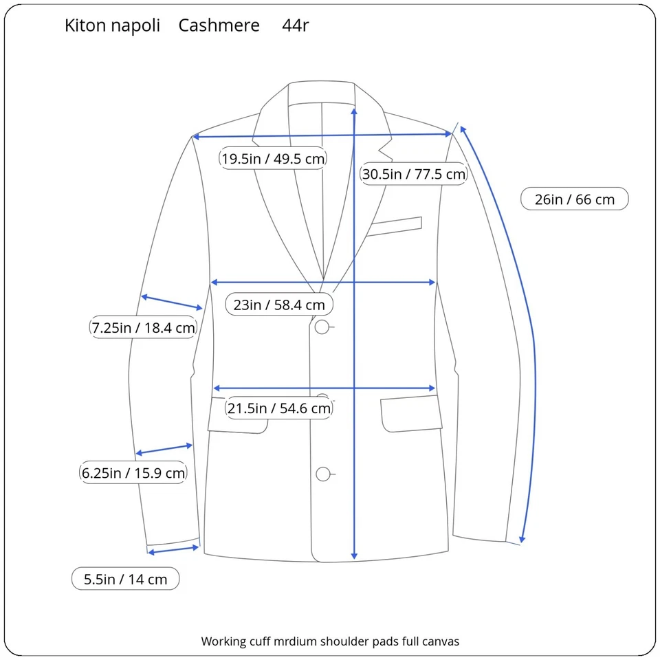Kiton Cashmere Blazer 44r 54it Working Cuff  Three Roll Two Green Overcheck 3/2 - Image 2 of 4