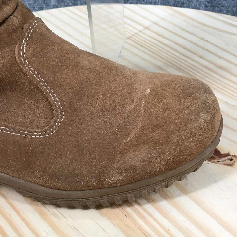 Khombu Ankle Boots Womens 8M Brown Laura Round Toe Zip Casual Faux Fur Leather - Image 2 of 4