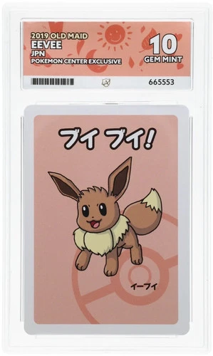 ACE 10 Eevee Old Maid Pokemon Center Exclusive  Ace Label Japanese Graded Card