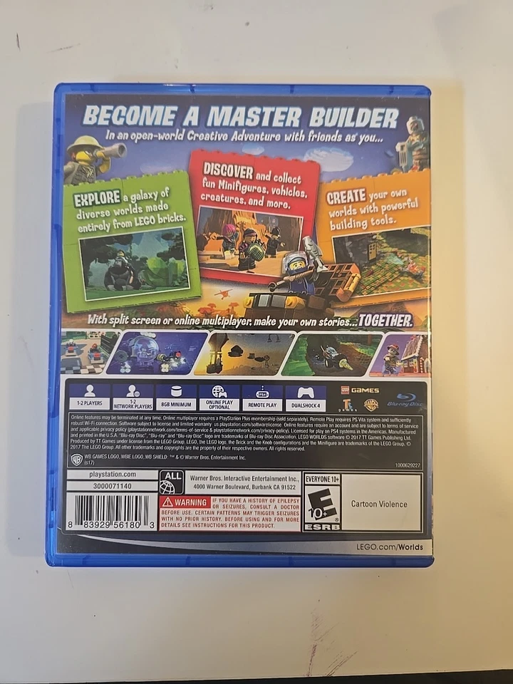Lego Worlds (Sony Playstation 4, 2017) PS4 - Complete CIB - TESTED & Working ! - Image 2 of 3