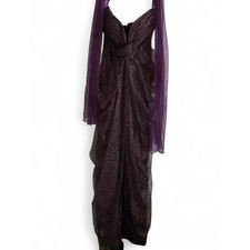 Cinderella Divine Purple Metallic Lace Sequin Gown Prom Formal Dress Womens 4